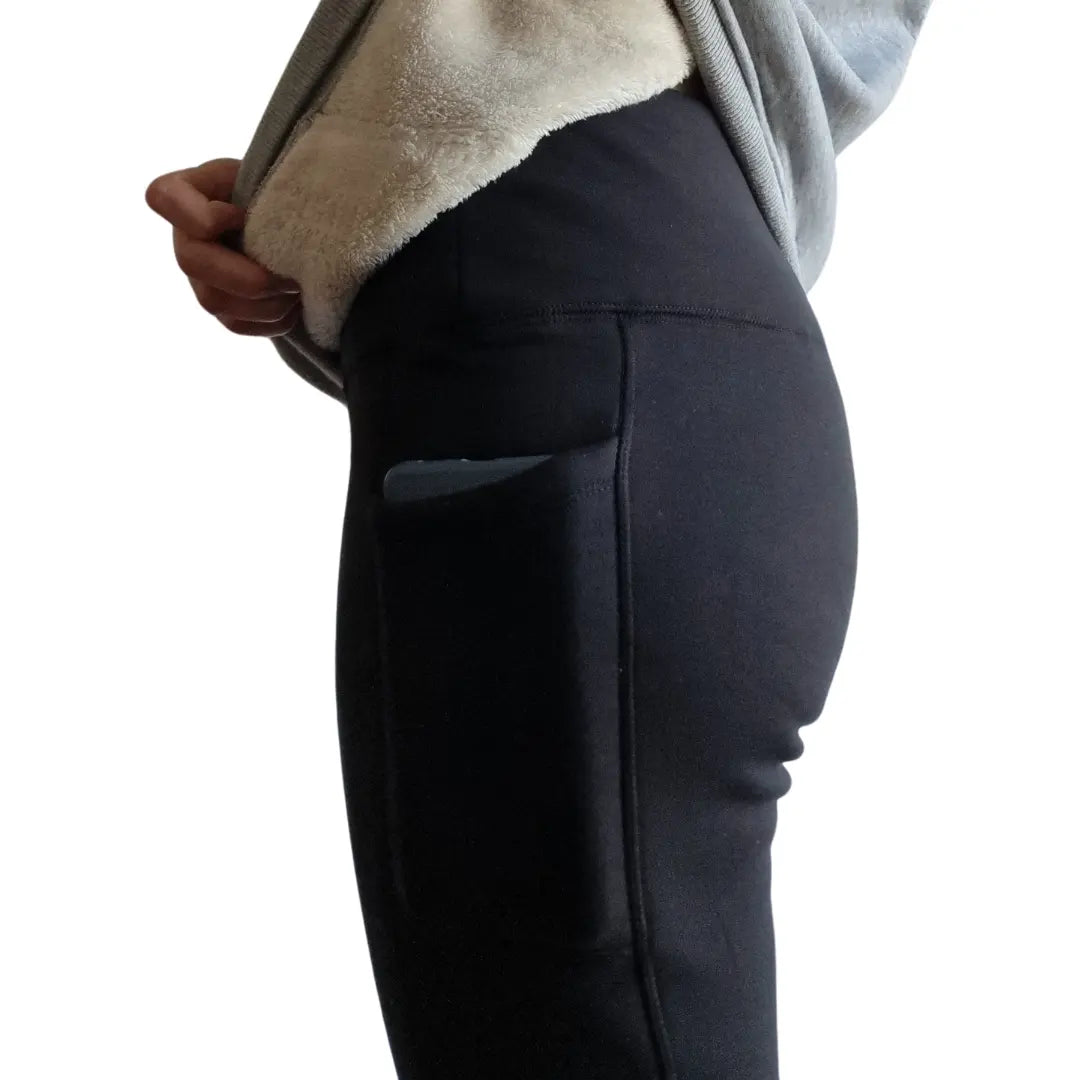 Sherpa Lined Thermal Leggings with Pockets