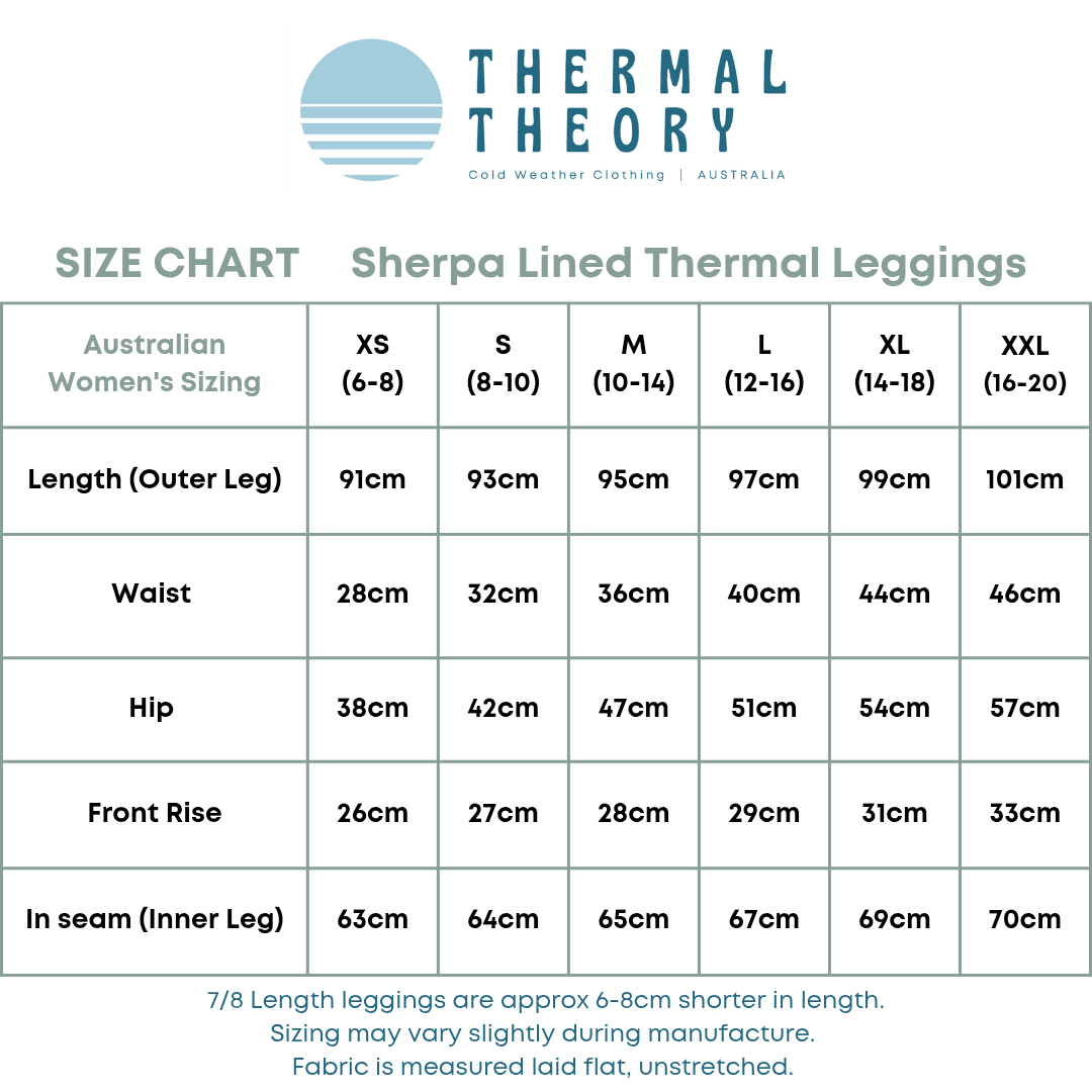 Sherpa Lined Thermal Leggings with Pockets - Thermal Theory - Leggings - australia - winter_clothing