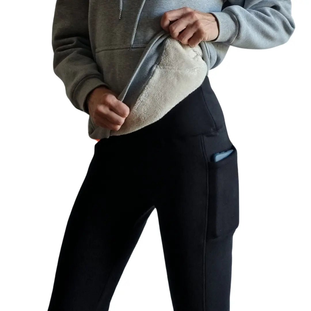 Sherpa Lined Thermal Leggings with Pockets - Thermal Theory - Leggings - australia - winter_clothing